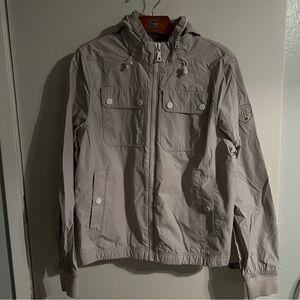Men's Gray Hooded Jacket